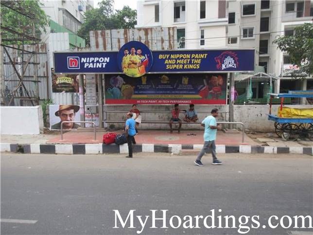 OOH Hoardings Agency in India, Bus Shelter Branding Company in Taj Coromendal Chennai